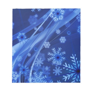 Blue Snöflingor Anteckningsblock