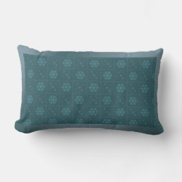 Blue Snöflingor Design Dekorativ kudde