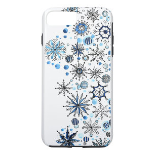 Blue Snöflingor Fodral-Mate iphone case