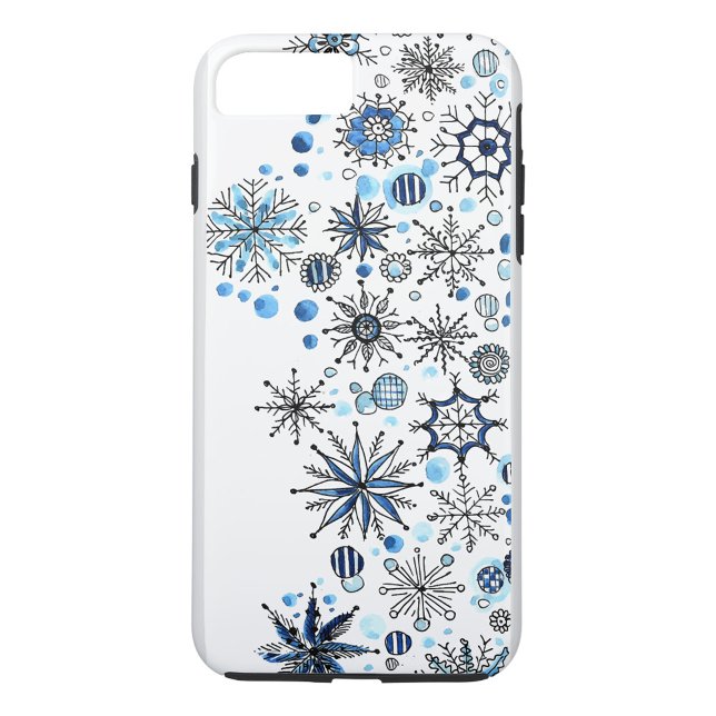 Blue Snöflingor Fodral-Mate iphone case Case-Mate iPhone Skal (A festive wintery stylish iPhone case!)
