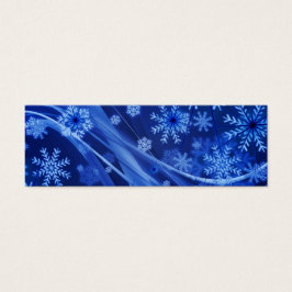 Blue Snöflingor Litet Visitkort