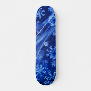 Blue Snöflingor Mini Skateboard Bräda 18,5 Cm