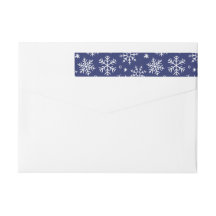 Blue Snöflingor Mönster