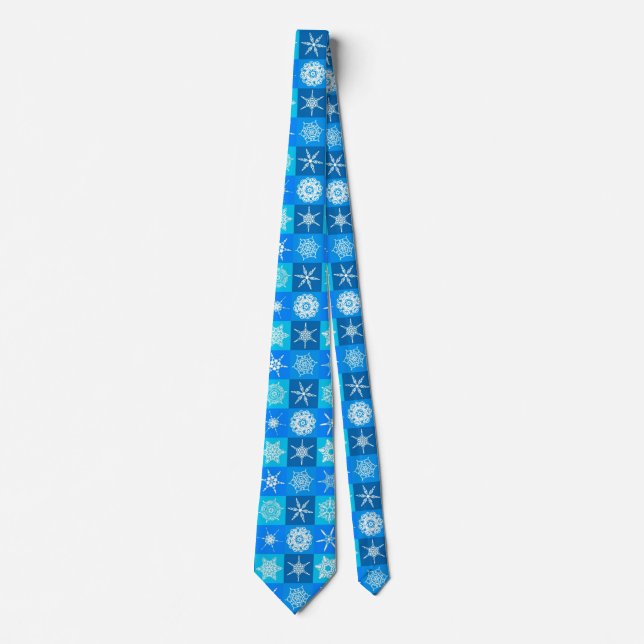 Blue Snöflingor Mönster Slips (Framsida)