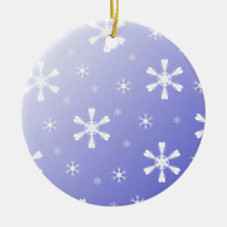 Blue Snöflingor Ornament