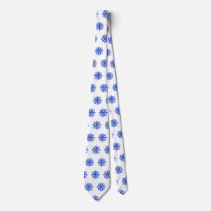 Blue Snöflingor Tie Slips