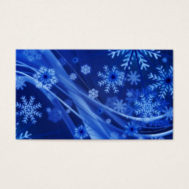 Blue Snöflingor Visitkort