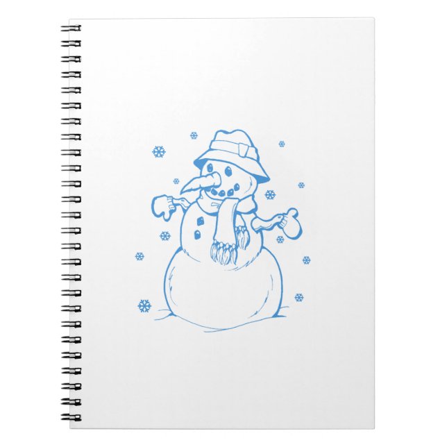 Blue snögubbe anteckningsbok (Framsidan)
