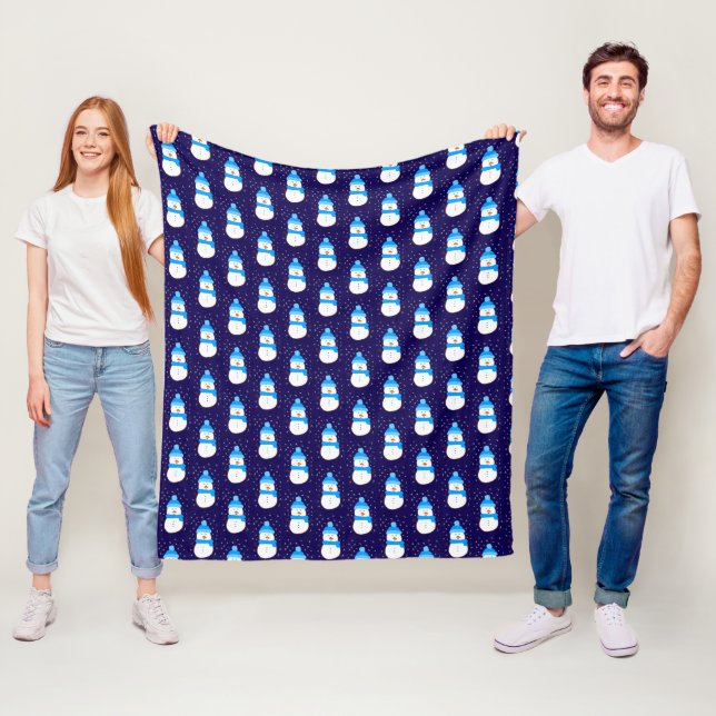 Blue Snögubbe i Flurry Fleecefilt (På plats)