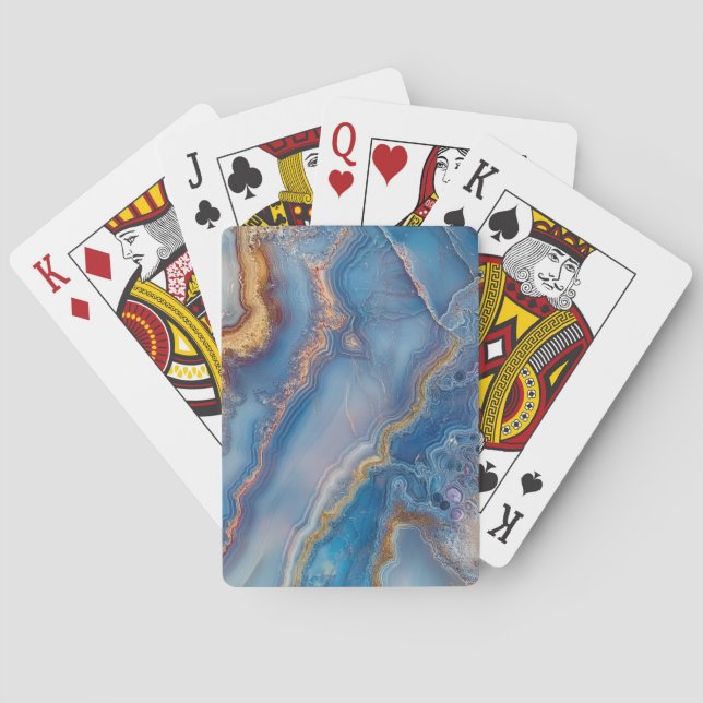 Blue Snöre Agate Casinokort (Baksidan)