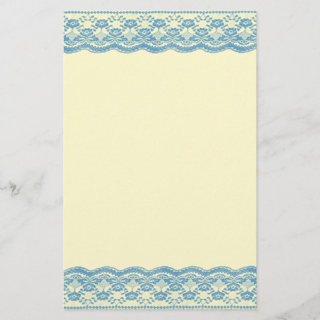 Blue Snöre Bröllop Brevpapper (Framsida)