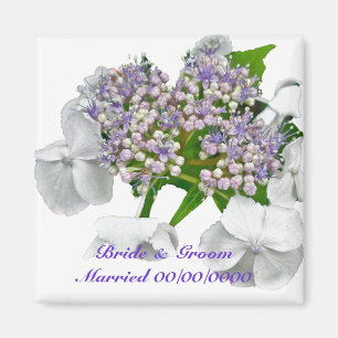 Blue Snöre Hydrangea Bröllop Magnet