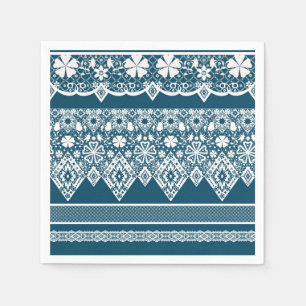 Blue snöre mönster . pappersservett