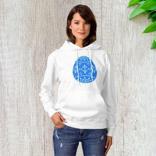Blue Snöre Påskägg Womens Hoodie T Shirt