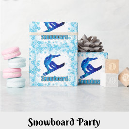 Blue Snowboarder Presentpapper