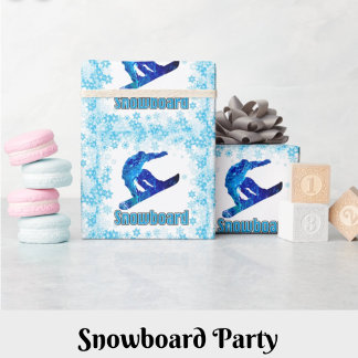 Blue Snowboarder Presentpapper
