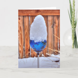 Blue Snowcone Helgkort