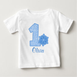 Blue Snowflake 1st Birthday Personlig Tröja