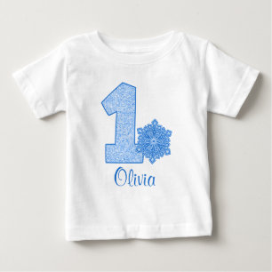 Blue Snowflake 1st Birthday Personlig Tröja