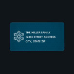Blue Snowflake - adressetikett<br><div class="desc">Blue Snowflake - adressetikett</div>