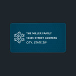 Blue Snowflake - adressetikett<br><div class="desc">Blue Snowflake - adressetikett</div>