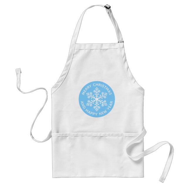 Blue Snowflake Apron Förkläde (Framsidan)