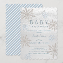 Blue Snowflake Baby Kallet Virtuell babystövel