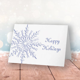 Blue Snowflake Business-jul Helgkort