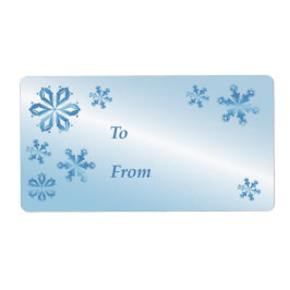 Blue Snowflake Gift Märkre, Gift-etikett Fraktsedel