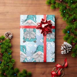 Blue Snowflake Gnome Presentpapper