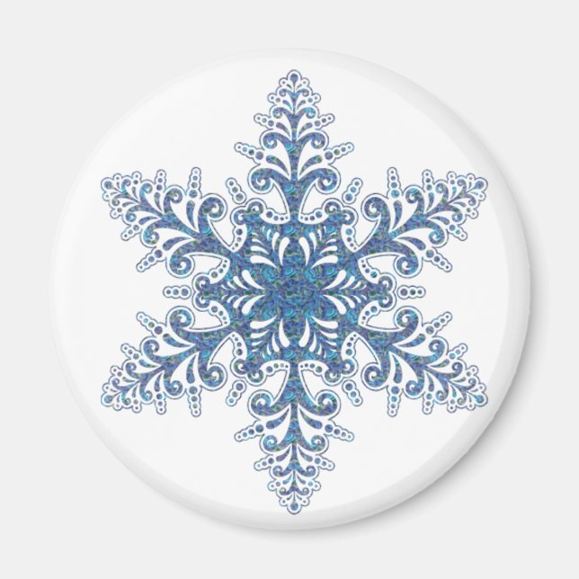 Blue Snowflake Magnet (Framsidan)