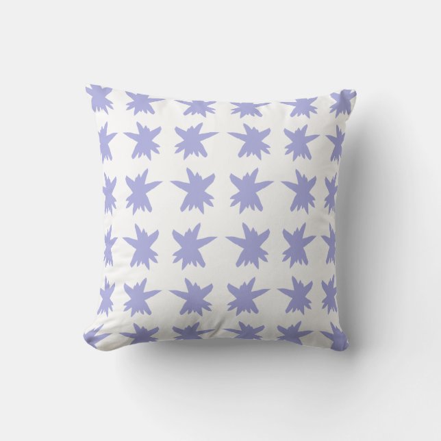 Blue Snowflake Många Kudde (Framsida)