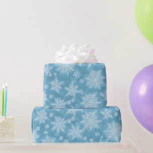 Blue Snowflake Mönster Presentpapper