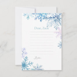 Blue Snowflake Time Capsule Card Inbjudningar