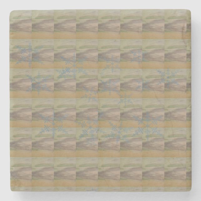 Blue snowflake waves on the Seashore Stenunderlägg (Framsidan)