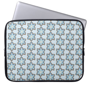 Blue Snowflake Winter Helgdag Hanukkah Jul Laptop Sleeve