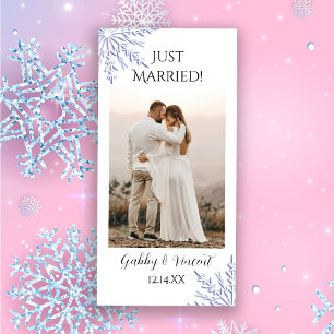 Blue Snowflake Winter Wedding Ny gifta Meddelande