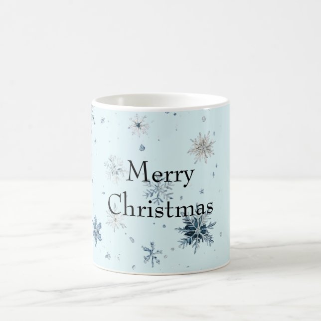 Blue Snowflakes Christmas Kaffemugg (Center)