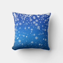 Blue Snowflakes Cushion Kudde