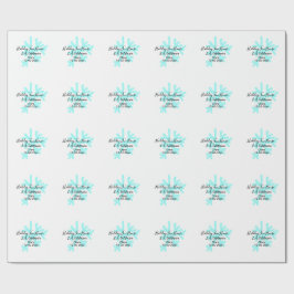 Blue snowflakes holiday camping house place date presentpapper