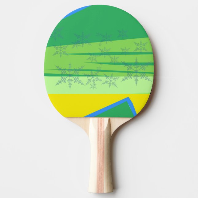 Blue Snowflakes on the Sunrise Mountain Pingisracket (Framsidan)