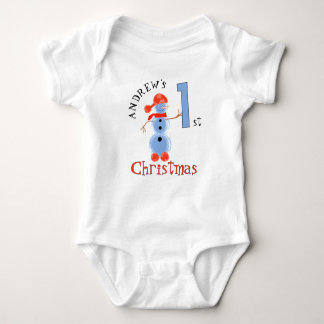 Blue snowman t shirt