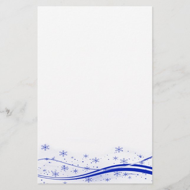 Blue Snowy-jul Brevpapper (Framsida)