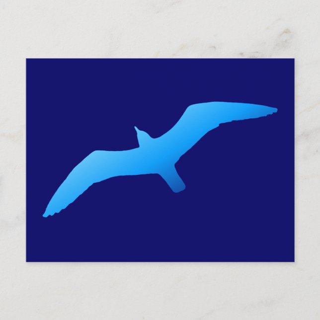 Blue Soaring Gull Vykort (Framsida)