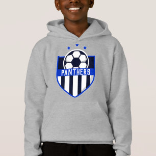 Blue Soccer Shield Team, Player Namn och nummer T Shirt