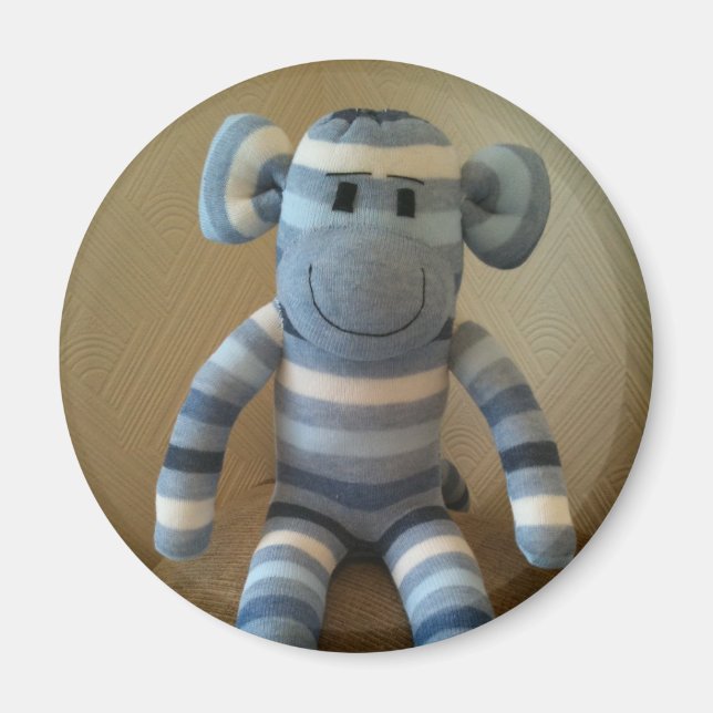 Blue Sock monkey Magnet (Framsidan)