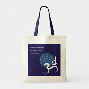 Blue Sol Yoga Andlig Asian Om Aum Calligraphy Tygkasse