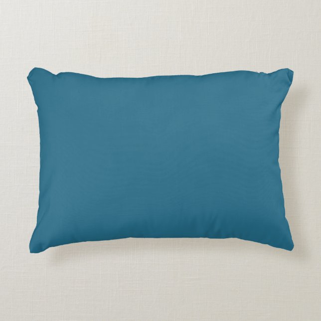 Blue Solid Color, Cushion Simple, Modern Prydnadskudde (Framsidan)