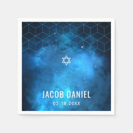 Blue Space Galaxy Pub Mitzvah Pappersservett