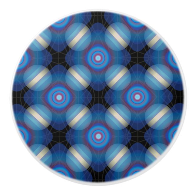 Blue Spacey Geometric Knopp (Framsidan)